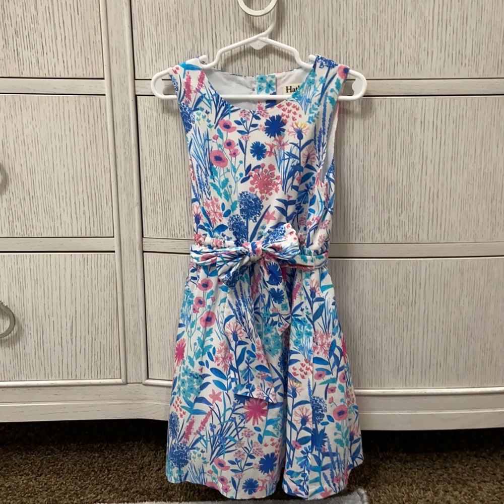 Hatley Floral Kids Dress - Blue and Pink